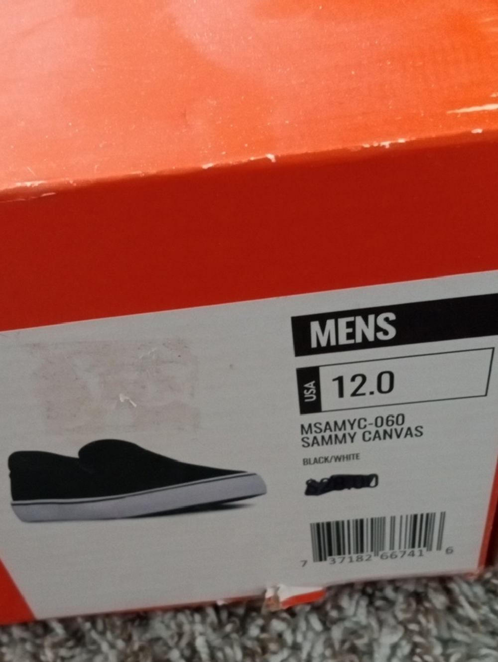 Lugz Black Slip-On Canvas Loafers with White Sole - Picture 5 of 5